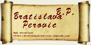 Bratislava Perović vizit kartica